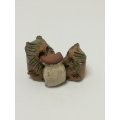 Miniature Ceramic Owls Trio (Miniature, suitable for printer's tray)