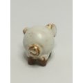 Miniature Ceramic White & Brown Pig (Miniature, suitable for printer's tray)