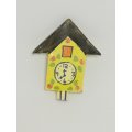 Miniature Wooden Painted Clock (Miniature, suitable for printer's tray)