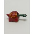 Miniature Wooden Red Black & Yellow with Moveable Neck Tortoise (Miniature, suitable for printer'...