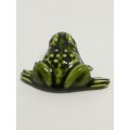 Miniature Ceramic Dark Green Frog (Miniature, suitable for printer's tray)