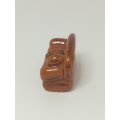 Miniature Sofa Couch Ceramic Brown Glazed - Unusual (Miniature, suitable for printer's tray)