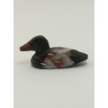 Miniature Green, Brown & White Wooden Duck (Miniature, suitable for printer's tray)