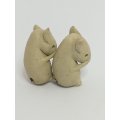 Miniature Two Shy Mice Holding Its Face (Miniature, suitable for printer's tray)