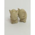 Miniature Two Shy Mice Holding Its Face (Miniature, suitable for printer's tray)