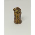 Miniature Mother & Child Ceramic Glaze Brown (Miniature, suitable for printer's tray)