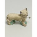 Miniature Ceramic White Cat with Necklace (Miniature, suitable for printer's tray)