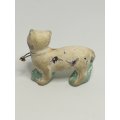 Miniature Ceramic White Cat with Necklace (Miniature, suitable for printer's tray)
