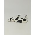 Small Black & White Ceramic Cow