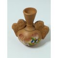 Miniature Clay Vase with Flowers & Handles (Miniature, suitable for printer's tray)