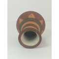 Miniature Oil Pot (Clay) Ndebele Design Brass (Miniature, suitable for printer's tray)