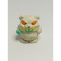 Miniature White Scary Bear Orange eye & Yellow Teeth Pencil Popper (Miniature, suitable for print...