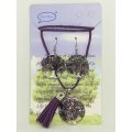 Necklace & Earring Set Tree of Life (Amethyst)