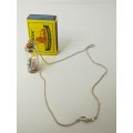 Fashion Necklace with Glass Bottle & Cork & Candy Sticks on Bubbly Chain