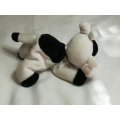 Black, White & Baby Pink Ears Cow Bean Bag Toy - Adorable!