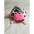 Black, White & Pink Cow Bean Bag Toy