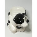 Small Black & White Ceramic Cow Soap Dish