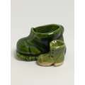 Miniature Green Ceramic Boots (Mismatched) (Miniature, suitable for printer's tray)