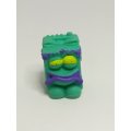 Miniature Turquoise Blue Pencil Popper Purple Hair & Mouth & Yellow Eye (Miniature, suitable for ...