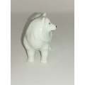 Miniature All White Ceramic 'Lassie' Style Dog (Miniature, suitable for printer's tray)