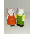 Miniature Ceramic Teddy Bear Male & Female Pair (Miniature, suitable for printer's tray)