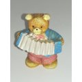 Miniature Teddy Bear Playing an Accordion (Miniature, suitable for printer's tray)