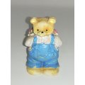Miniature Teddy Bear Holding Bunch of Roses (Miniature, suitable for printer's tray)