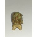 Miniature Dark Green Gemstone Abstract 'Hound' Dog (Miniature, suitable for printer's tray)