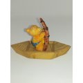 Miniature Bear in Canoe & Holding Surfboard (Miniature, suitable for printer's tray)
