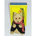 Miniature Clay Bear Wearing Black Coat & Red Scarf (Miniature, suitable for printer's tray)