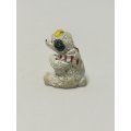 Miniature Polar Bear Wearing Scarf - Style 1 (Miniature, suitable for printer's tray)