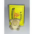 Miniature White & Grey Teddy Bear Pin (Miniature, suitable for printer's tray)