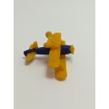 Miniature Blue & Orange Aeroplane - like Schleich (Miniature, suitable for printer's tray)