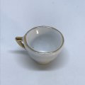 Miniature White Teacup with 'Gold' Trim (Miniature, suitable for printer's tray)