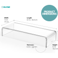 CellTime Premium Acrylic Clear Monitor Stand Riser