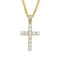 Diva Crystal Diamond Cross Necklace