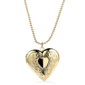 Diva heart locket chain with patterns necklace
