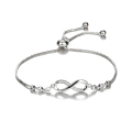 Diva Luxurious Crystal Adjustable Infinity Charm Bracelets