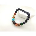 Argent Craft - Eight Planets Space Chakra Natural Stone Bracelet