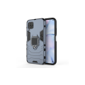 Huawei P40 Lite Shockproof Black Panther Magnetic Ring Stand Cover - Blue
