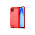 Huawei P40 Lite Shockproof Carbon Fiber Design Cover -Red