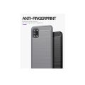 Samsung Galaxy A31 Shockproof Carbon Fiber Design Cover - Black