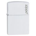 Zippo Lighter - Classic White Matte Zippo Logo