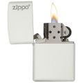 Zippo Lighter - Classic White Matte Zippo Logo