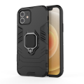 CellTime iPhone 12/ iPhone 12 Pro Shockproof Black Panther Magnetic Ring Stand Cover