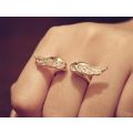 Angel Wing Ring, 17mm size, Exquisite Rhinestone