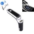 CARS7 Bluetooth Car Charger with Digital Display for Mobile Phone(Silver)