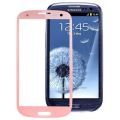 Original Front Screen Outer Glass Lens for Samsung Galaxy S3 / SIII / i9300 (Pink) - Pink