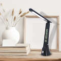 Black Rechargeable Desk Lamp - Alarm, Date & Time Display