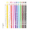 Top Model 12 x Basic Colouring Pencils & Sharpener